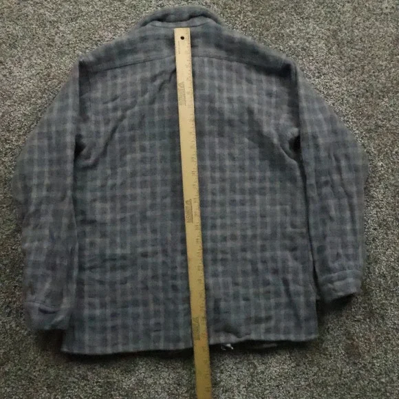 Monterey Sportswear‎ shirt mens S Wool Plaid Jacket 50s Vintage Shacket Flannel